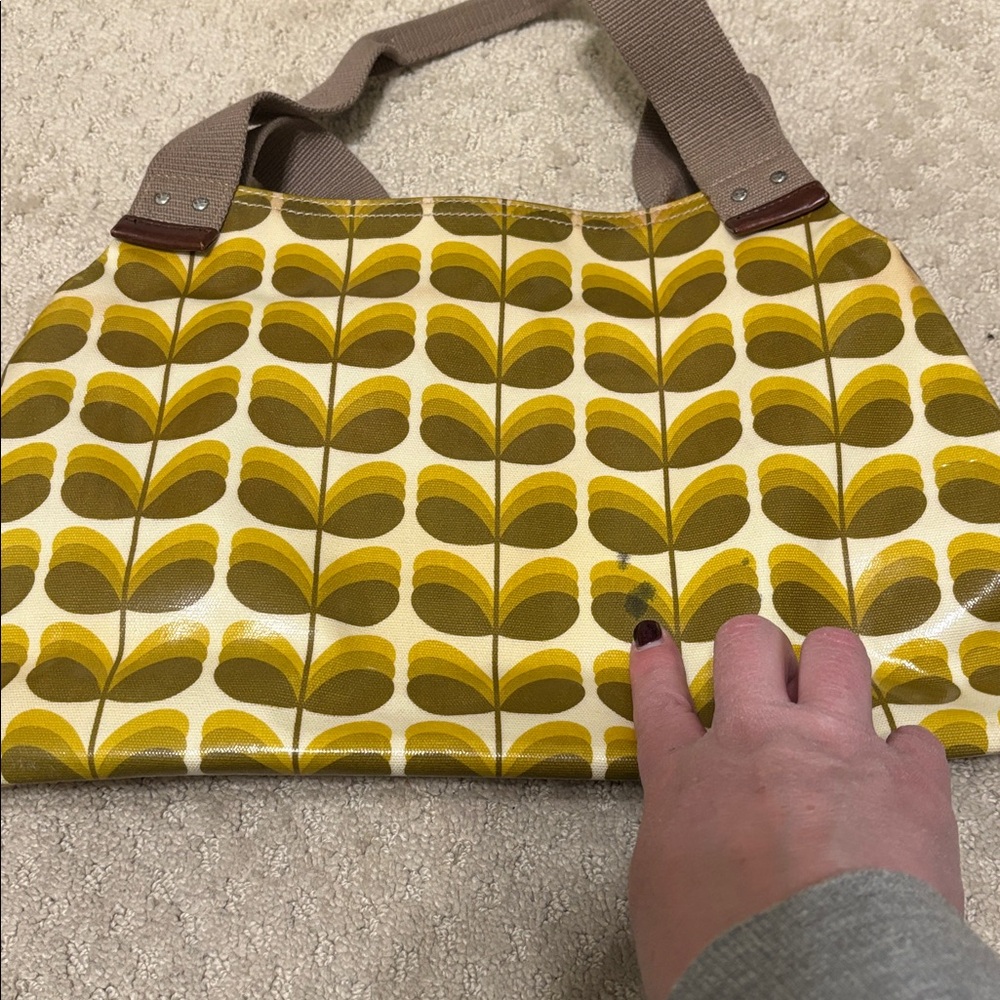 Orla Kiely l Mustard-Colored Stem Pattern Bag - Picture 4 of 4